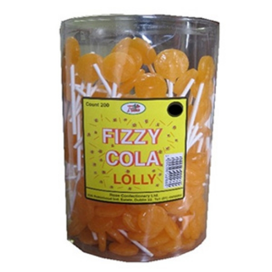 Picture of Fizzy Cola Lolly Rose 10c x150
